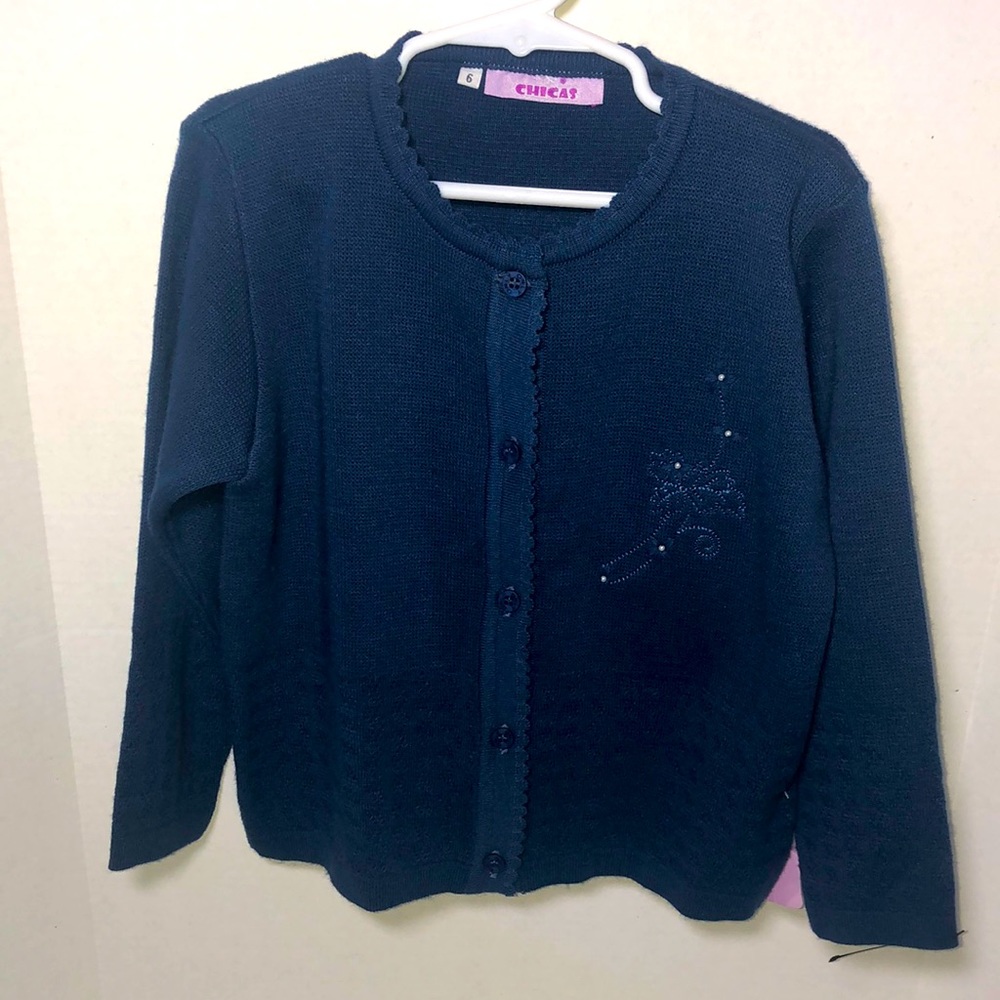 Girl’s Button Down Knit Cardigan